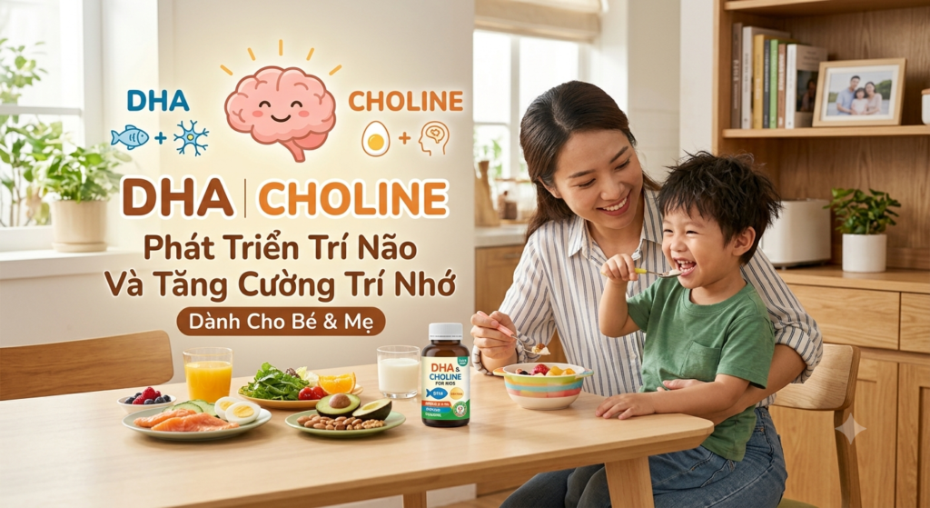 So sánh Choline và DHA cho trẻ